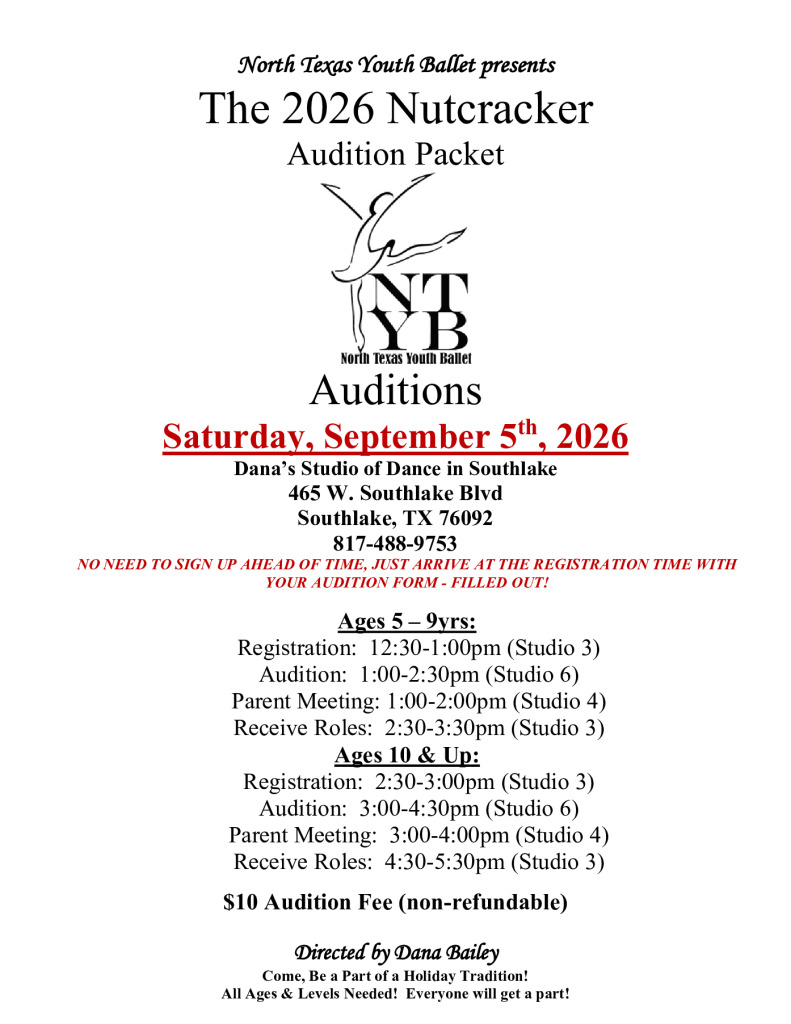 thumbnail of 2026 Nutcracker Audition Packet